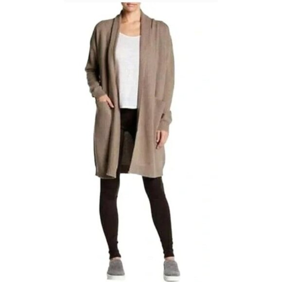 VINCE Stretch Pants Brown Stretch Classic soft High-rise Leggings Luxury - Picture 3 of 11